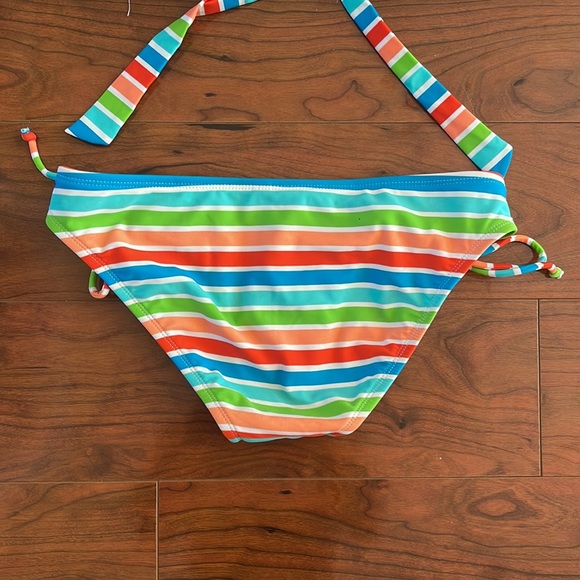 The Bikini Lab Colorful Striped Two Piece Bikini Swimsuit Bathing Suit - Picture 8 of 13